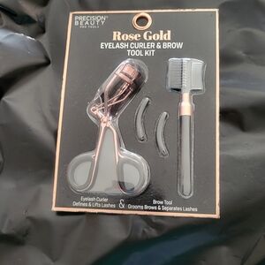 Precision Beauty Rose Gold Eyelash Curler & Brow Tool Kit